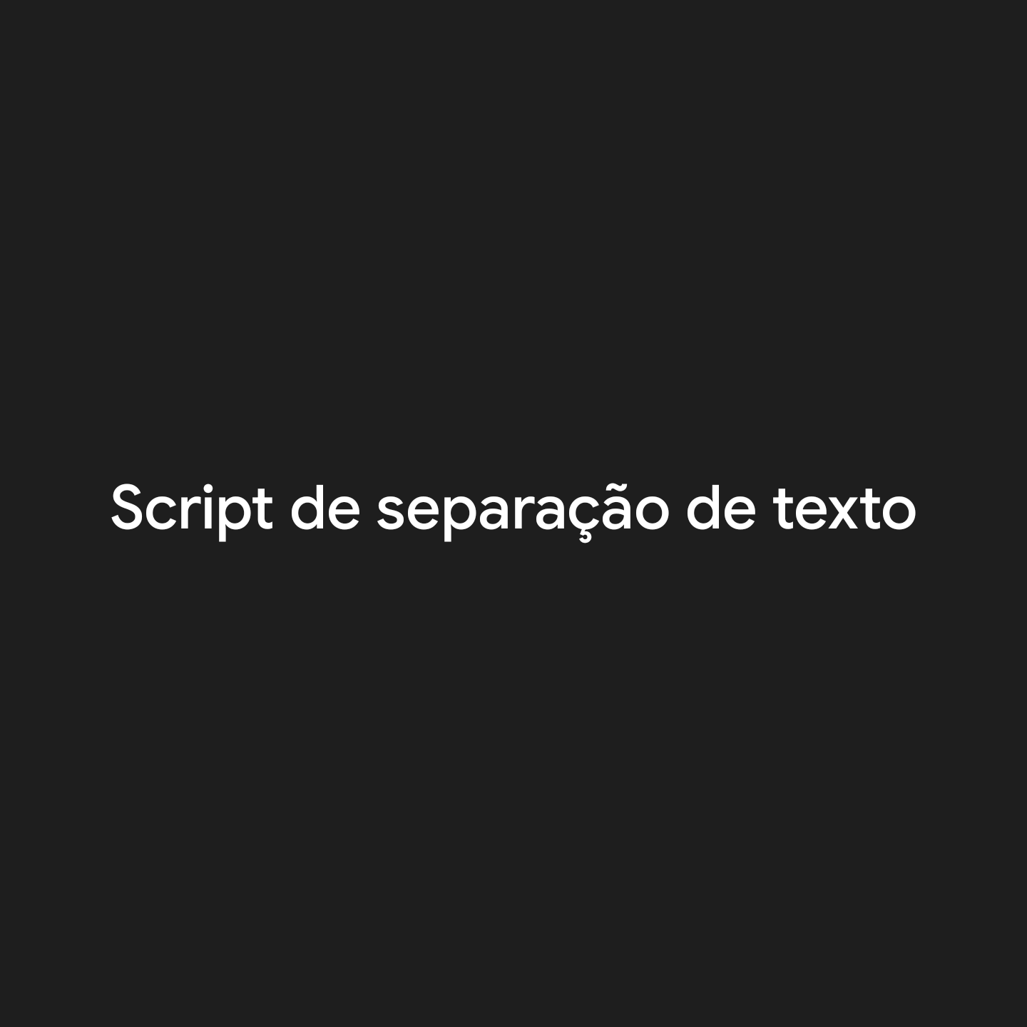 Animação de texto separado em elementos individuais por um script do Beyz